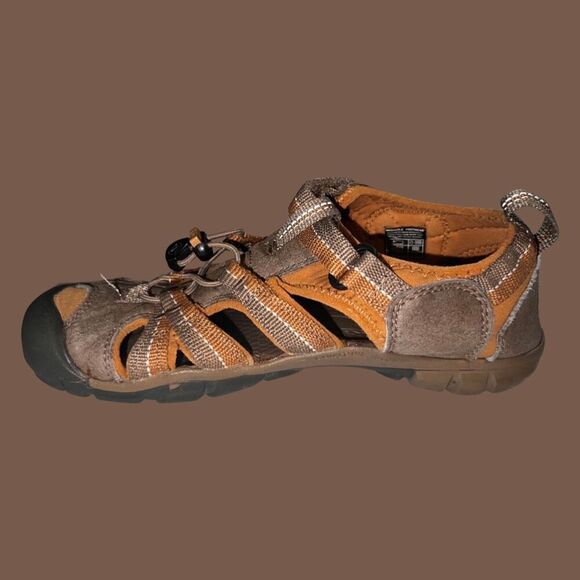KEEN Kids Seacamp CNX Brown Butterscotch Big Kid Sandals Sneakers Size 4 - Picture 4 of 7
